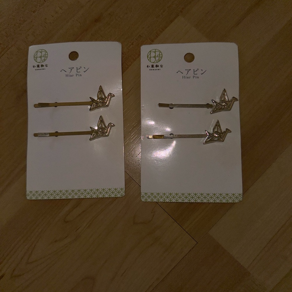 New origami crane hair pins from Japan
